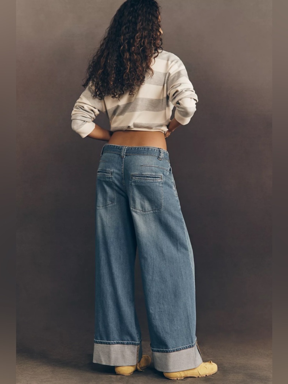 NWOT Anthropologie X Pilcro Nova High Rise Wide Leg Jeans ~French Blue Wash~ - Picture 2 of 4